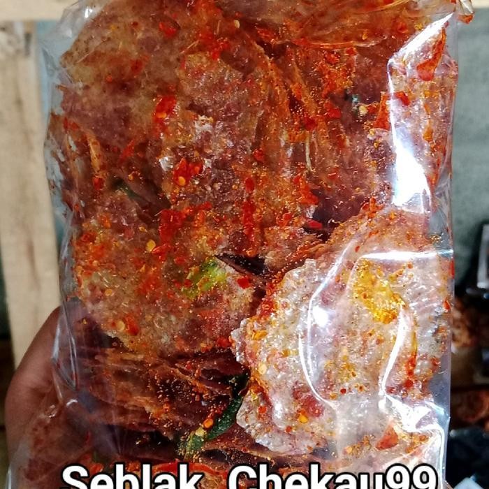 

CCF 250gr seblak viral keripik kaca pedas original daun jeruk snacks Kripca Kripik kaca