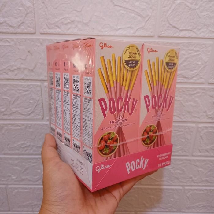 

Ccf Pocky Minipack 21G X 10 Pcs Biskuit Cokelat Cemilan Krim Strawberry Cookies