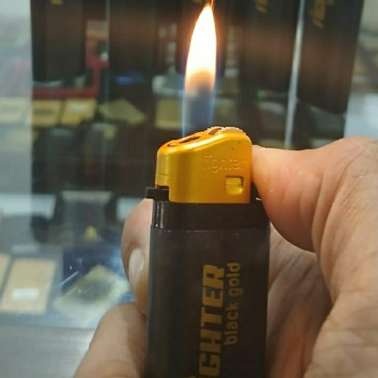 Bisa Cod Korek Roda Fighter Black Gold / Korek  / Pemantik ||