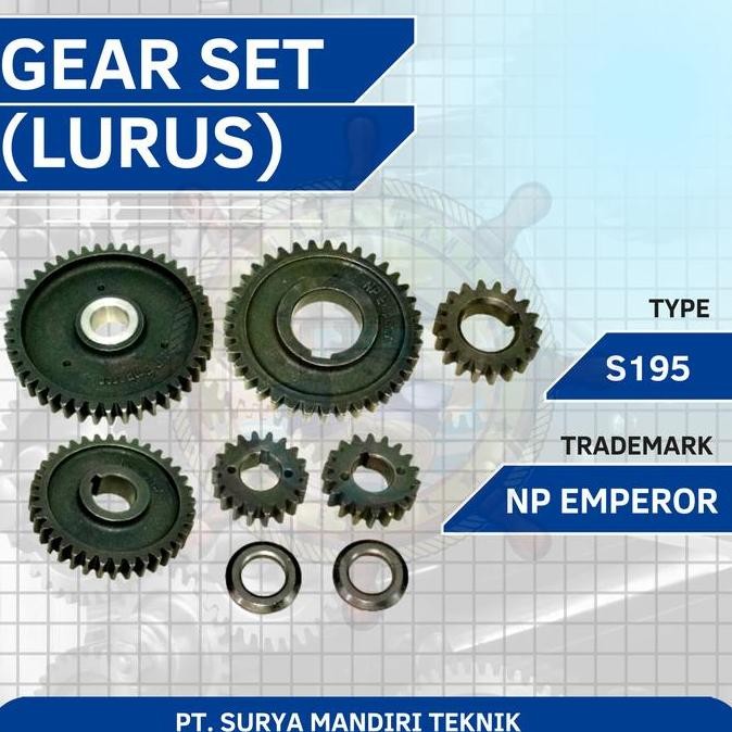 TERMURAH - S195 GEAR SET LURUS (BLACK) NP EMPEROR