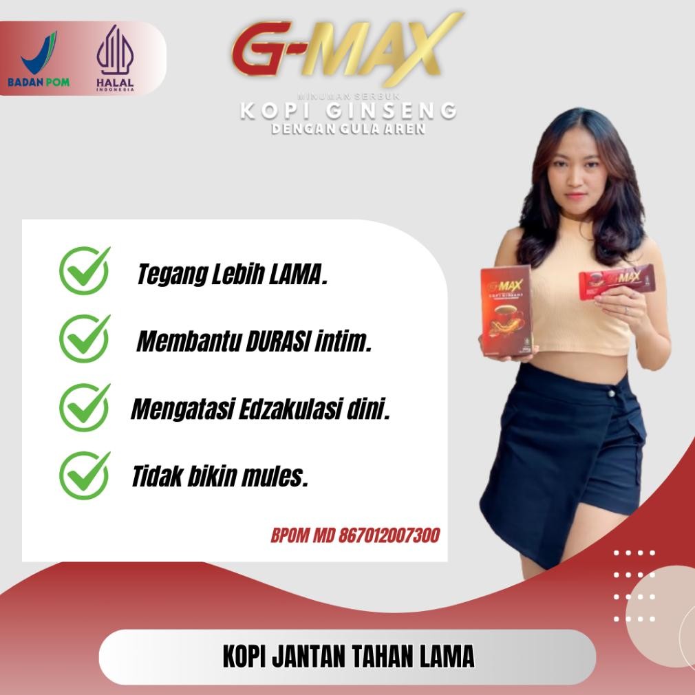 

Miliki GMAX ORIGINAL KOPI PENAMBAH ENERGI SEHARI HARI 1 BOX SUDAH BPOM ,.