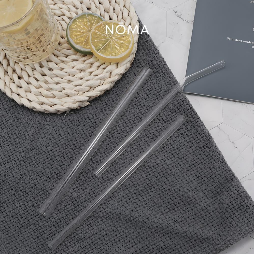 Bisa Cod Nma Living - Sedotan Kaca Borosilicate Boba Bening Transparan Reusable ||