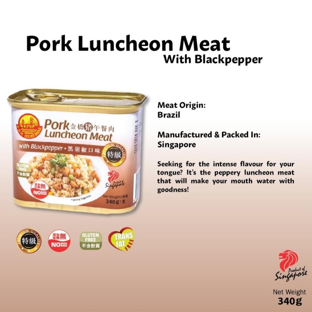 

Golden Bridge Luncheon Meat Singapore, Multipack 4X340G Terbaru
