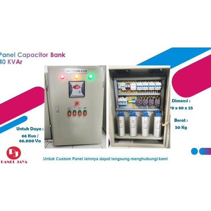 Panel Kapasitor Bank 40 Kvar (Panel Capacitor Bank Perbaikan Cosphi)