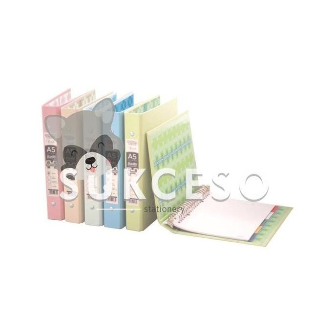 

Tersedia Bantex Binder A5 Multiring Batik Pastel Series #1334 - Loose Leaf Notebook