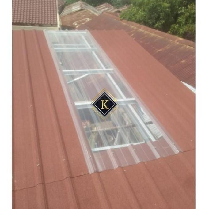 ATAP SPANDEK TRANSPARAN PANJANG 3 METER BENING CLEAR  SPANDEX SPANDECK POLOS PASIR BISA PASANGAN UPV