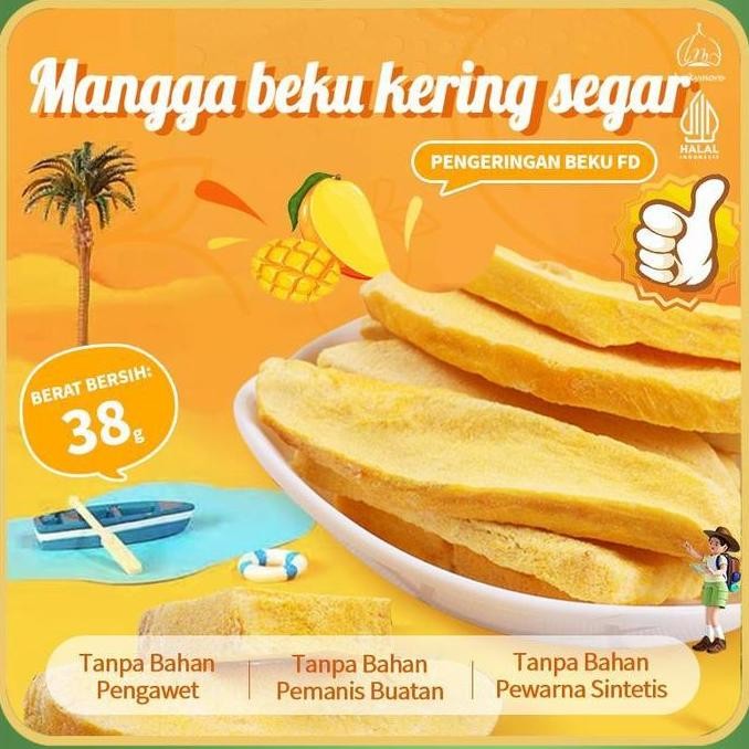 

LuckymoreHalal Mangga Beku Kering Renyah 38Gr, Keripik Mangga, Keripik Buah Mangga, Snack Sehat, Rendah Kalori, Mangga Kering Pasti Ori