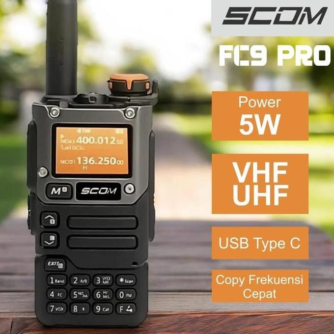 Promo ht scom fc9 pro handy talky vhf uhf handy talky COD