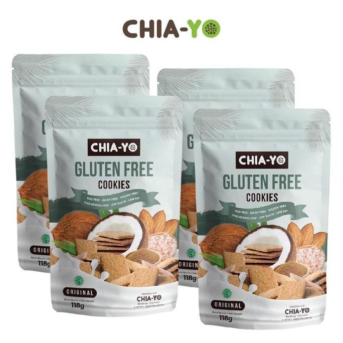 

Cookies Gluten Free Sehat 4 Pack - Camilan Diet Vegan Stok Terbatas