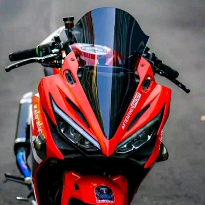 Visor Windshield CBR150R Facelift K45G Jenong Pendek Hitam Smoke 2016-2018 Stok Terbatas