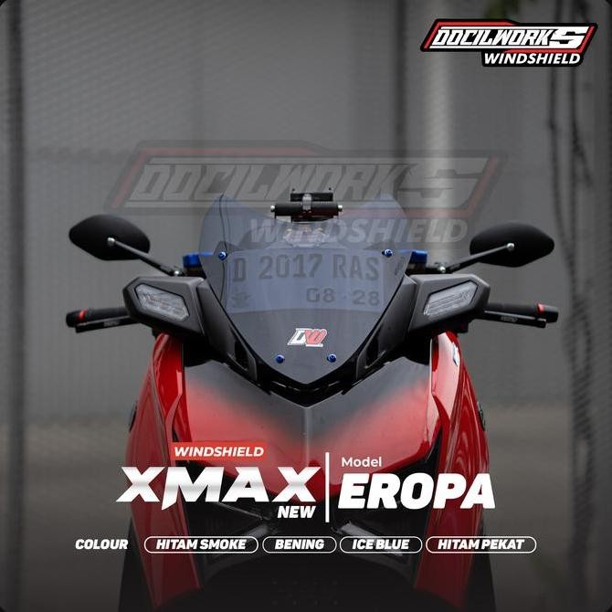 DOCILWORKS Visor Windshield XMAX Model Eropa Original Stok Terbatas