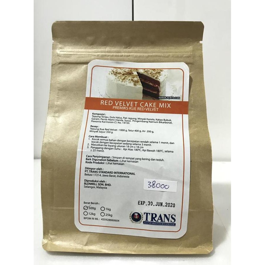 

Premix Kue Red Velvet 500gr Stok Terbatas