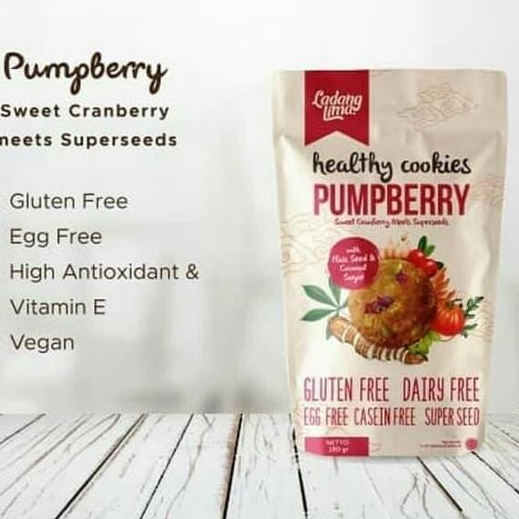 

Ladang Lima Pumpberry Cookies Gluten Free 180gr Camilan Sehat Stok Terbatas