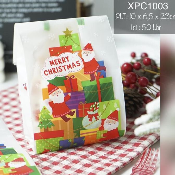 

Plastik Kue Cookies Nastar XPC1003 Natal - Kemasan Christmas Food Grade Stok Terbatas
