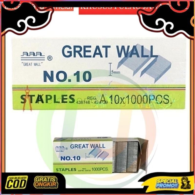 

Offer Discount [Atk] Isi Steples Greatwall No.10 Isi 10 Pack | Isi Stepler | Refil Steples | Stepler Reffil