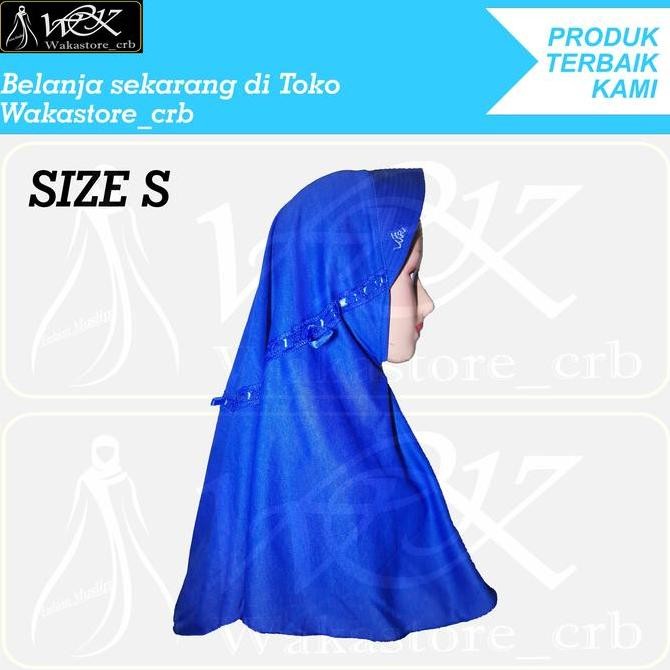 (Allthebest) Kerudung Hijab Sekolah Anak Warna BIRU ELEKTRIK TK SD SMP SMA DEWASA