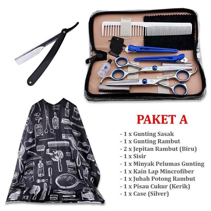 Gunting Rambut - Gunting Rambut Set, Alat Potong Rambut, Gunting Sasak