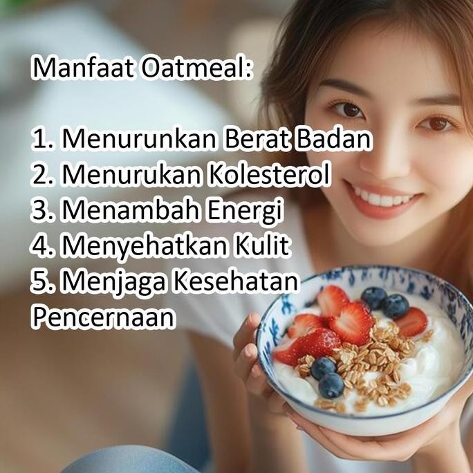 

Almond Rolled Oats | Oatmeal Campur Almond 1 Kg Pasti Ori