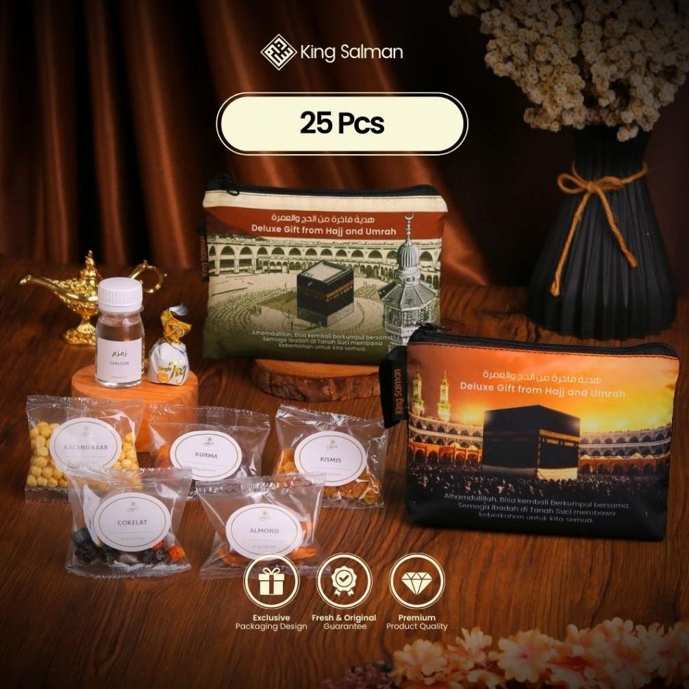 

King Salman - Oleh-Oleh Haji & Umroh Marwah 25 Pcs Pouch Non-Custom