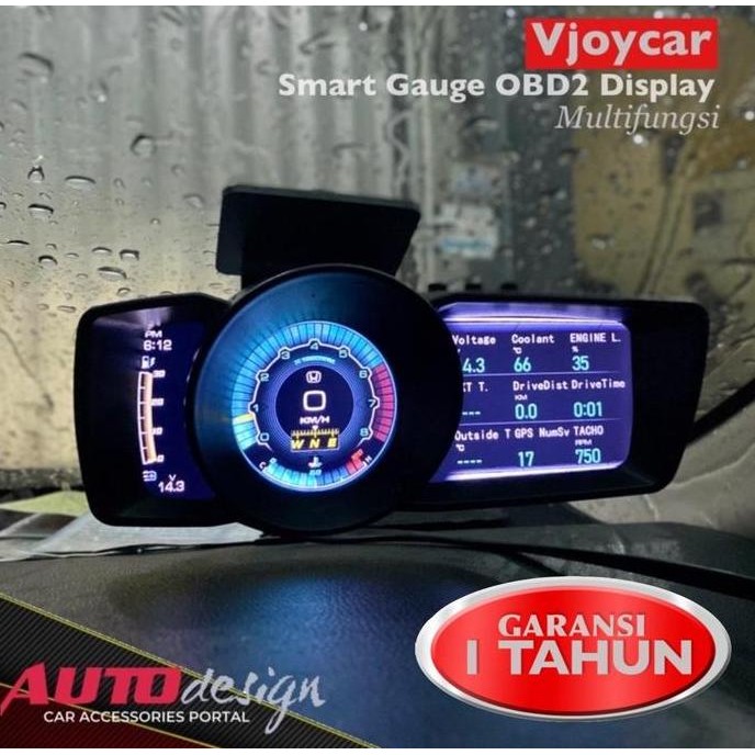 VJOYCAR HEADS UP DISPLAY GAUGE OBD2 + GPS MULTIFUNGSI ORIGINAL DAN TERPERCAYA