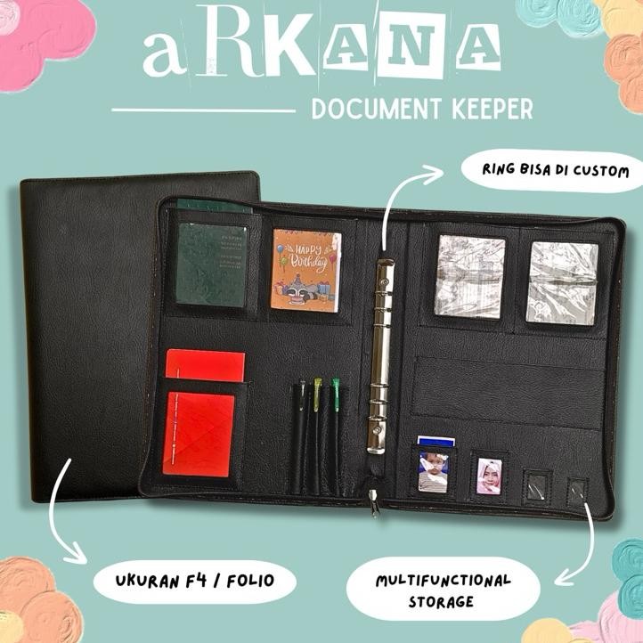 

Arkana Document Keeper Tempat Penyimpanan Berkas Binder Serbaguna Ukuran Folio F4