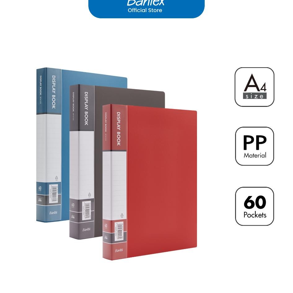 

Bantex Display Book A4 Clear Holder 60 Poet Pp Antistatic Warna Klasik Bf4105