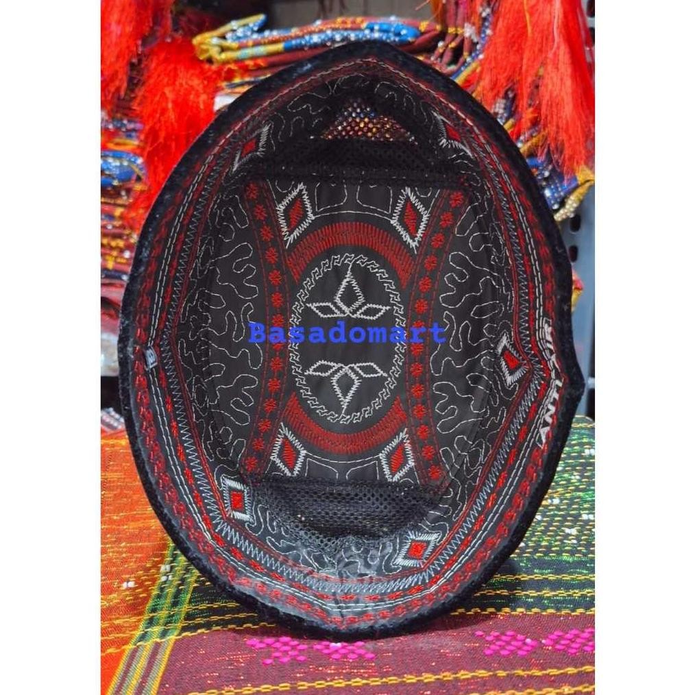 Kesenian Peci Topi Songkok Gorga Batak Bordir Atau Songkok Topi Gorga Batak - topi batak PX-80