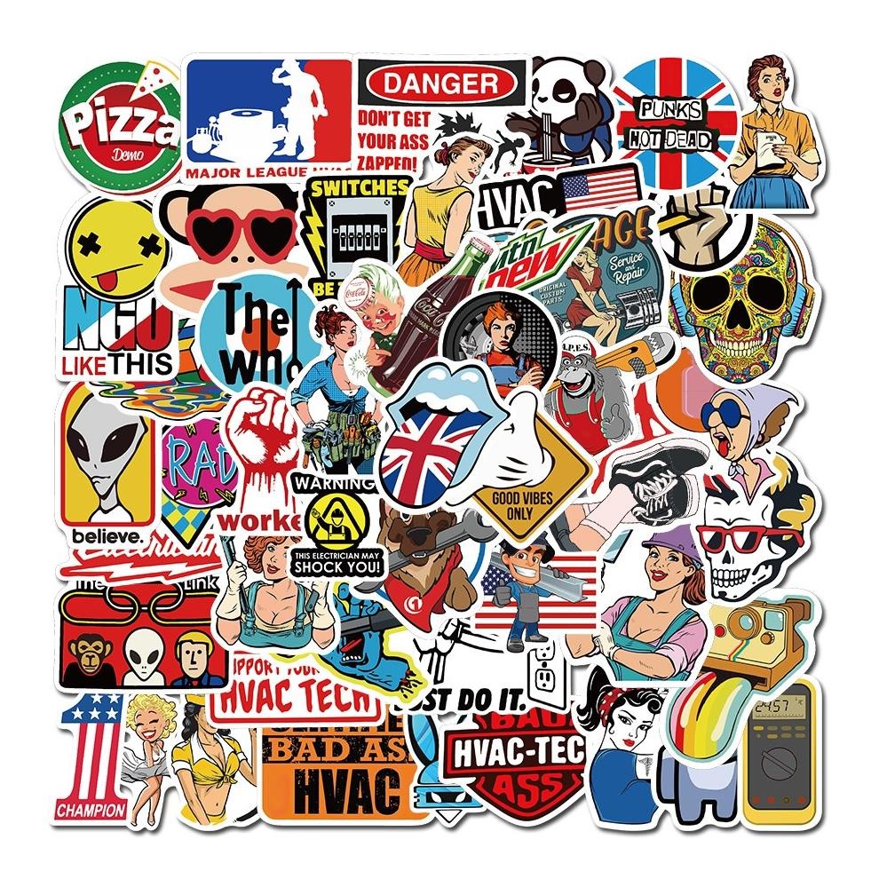 

Stiker Set Stiker Paket Eropa logo brand Stiker us merek Stiker Anti Air Stikers Berperekat Waterproof sticker decal buat Motor Helm Buku Journal Koper Casing HP Laptop Botol Minum Hadiah anak ZF-96