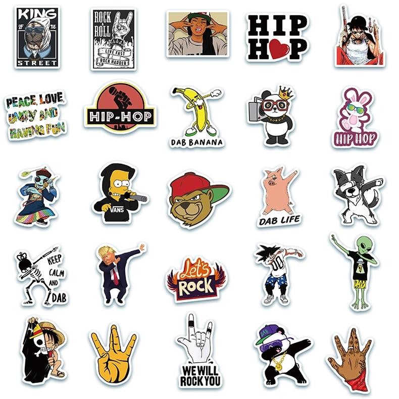 

Stiker Set Stiker Paket Hot Rock hip -hop Stiker Kartun Mode Stiker Anti Air Stikers Berperekat Waterproof sticker decal buat Motor Helm Buku Journal Koper Casing HP Laptop Botol Minum UH-05