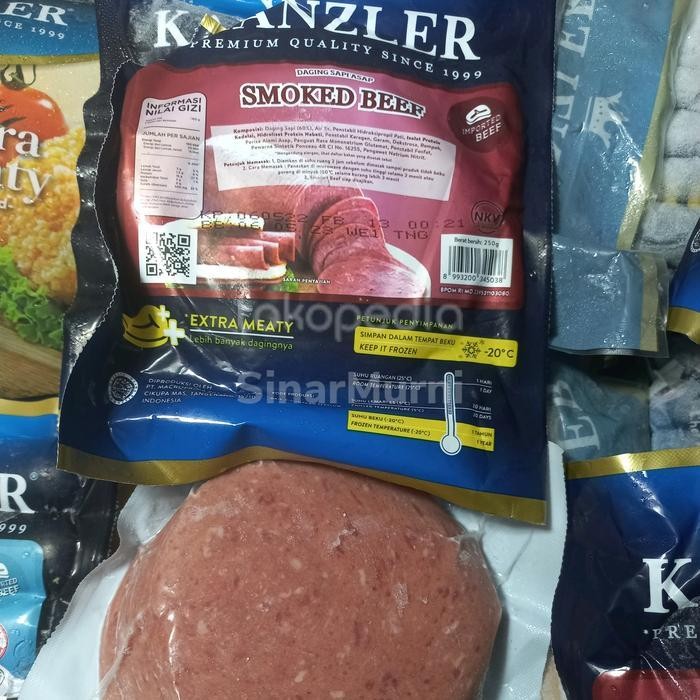 

Ff Kanzler Smoked Beef Daging Asap Smoked Beef Kanzler Frozen Food 250G