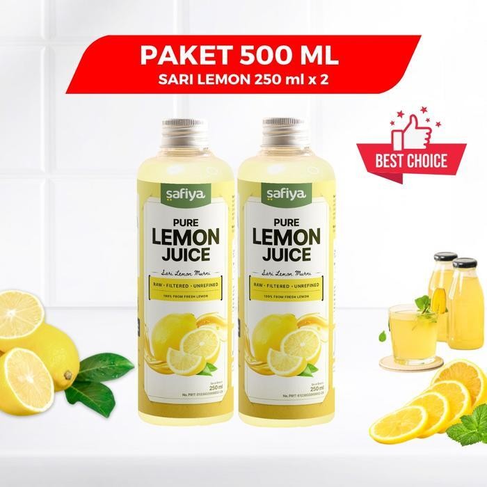 

Rps [Paket 500Ml ] Sari Lemon Safiya + Cuka Apel Safiya Paket Segar