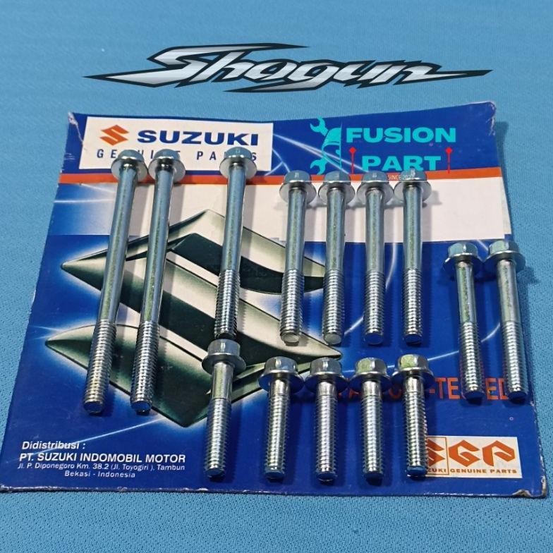 DI140 >> 1set baut blok kiri kanan kopling magnet Shogun 110 Shogun Kebo