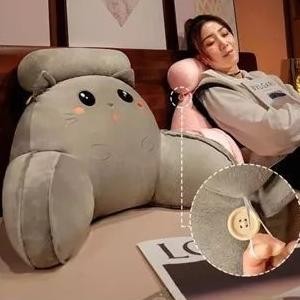 Bantal Boneka Sandaran Pinggang Karakter Lucu | Bantal Sofa & Mobil | Bantal Tidur Anak Dewasa