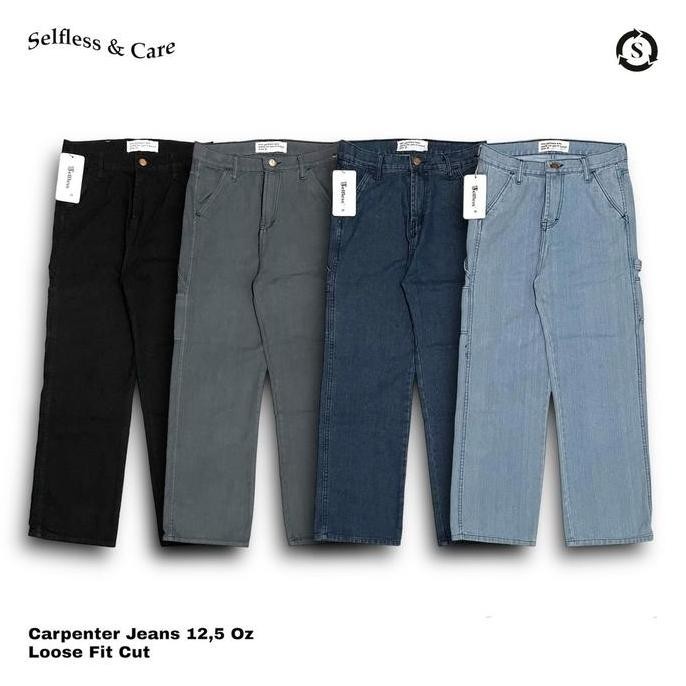 ST Selfless - Celana Carpenter Pants Panjang Loose Fit Pria Wanita Korean Unisex Celana Panjang Karp