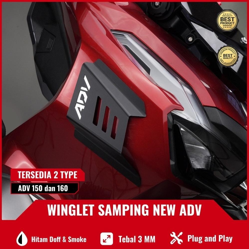 DA47 }} NSA Aksesoris Motor ADV 150 ADV 160 Winglet Adv 150 Adv 160 Side Air Flow Adv 150 160 Akseso