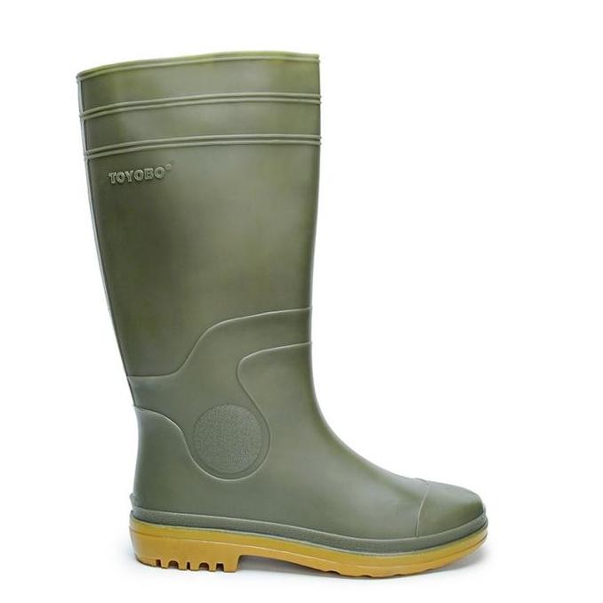 Baru Sepatu Boot Toyobo Hijau Panjang Anti Air Karet