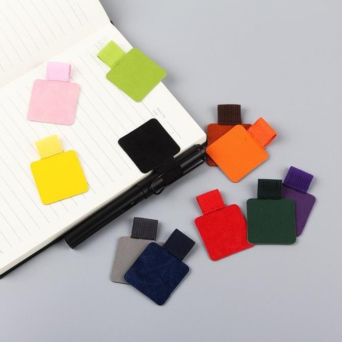 

TERSEDIA 4PCS LEATHER CLIP PEN HOLDER KULIT ASLI TRAVELER NOTEBOOK STICKY CLIP