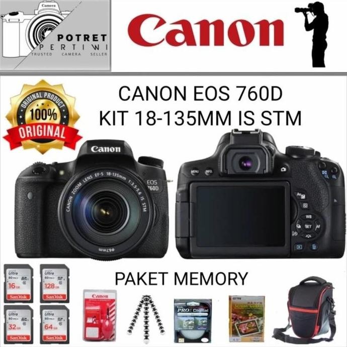 Promo CANON EOS 760D KIT 18-135MM IS STM / KAMERA DSLR CANON EOS 760D COD