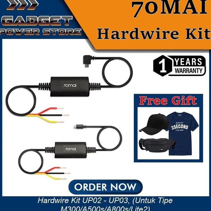 TERSEDIA 70MAI HARDWIRE KIT DASH CAM A500S A800S - KIT POWER PARKING MONITOR MOBIL