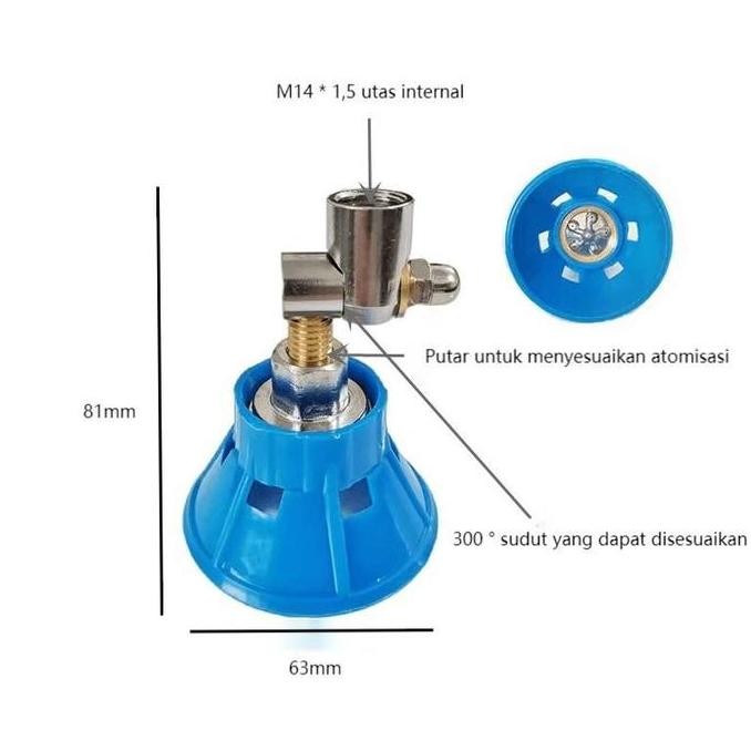 Nozzle Spray Atomizer Nozzle Semprot Bisa Diputar Nozzle Kabut Sprayer