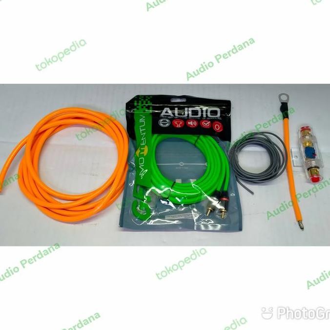 siap kirim kabel instalasi subwoofer aktif basstube kolong jok + sekring aki mobil