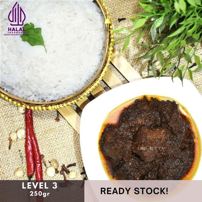 

Rps Rendang Padang Daging Sapi Uni Etty 250Gr - Tanpa Pengawet - Siap Saji - Kemasan Vakum - Food, Makanan
