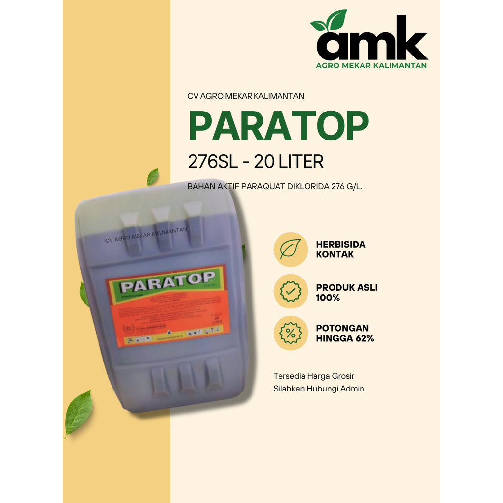 Paratop 276 SL Herbisida Kontak Pembasmi Gulma Rumput 20 Liter ORIGINAL