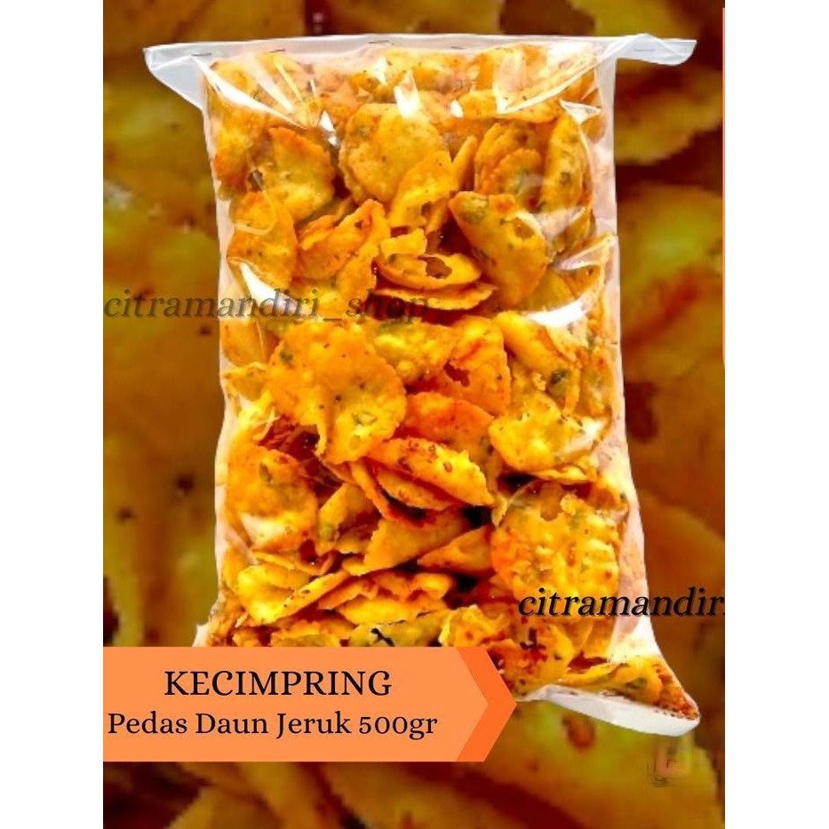 

FF Kecimpring Singkong Pedas Daun Jeruk 500Gr Makanan Cemilan Snack Kripik
