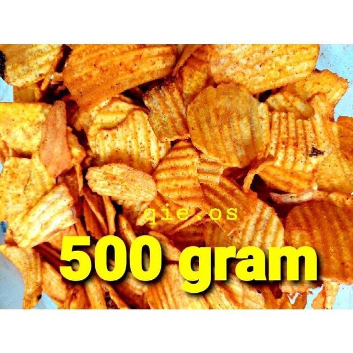 

FF Keripik talas geprek pedas 250 g || 500 gr Kripik Cemilan Snack Camilan
