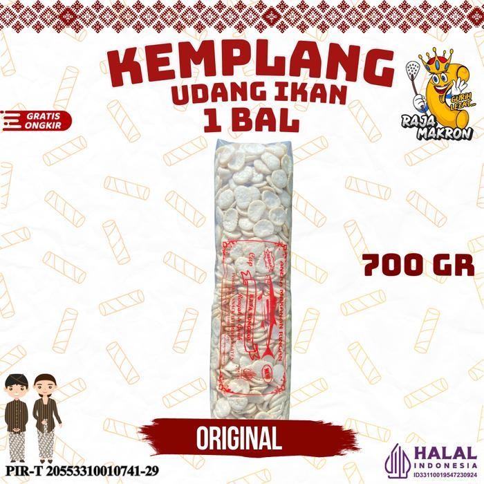

FF 1 BAL KEMPLANG UDANG ORIGINAL 700gr (AF) Snack Food Keripik Cemilan Kering Asin Makanan Camilan Toples