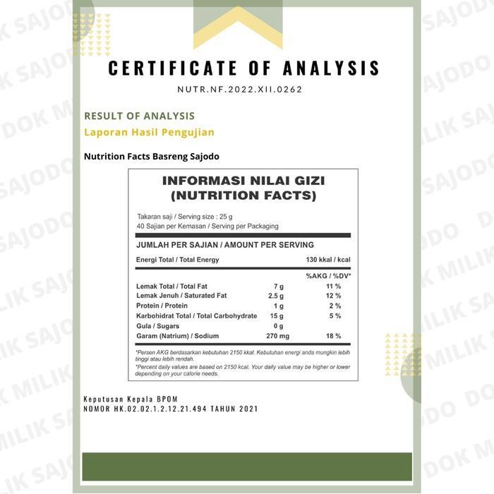 

FF Basreng Original Daun Jeruk 500 Gram Sajodo Snack & Food Cemilan Pedas