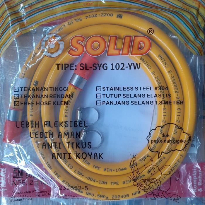 (Diskon) Selang Gas Fleksibel Premium Solid Anti Tikus Lapis Baja 1,8 Meter Bestseller