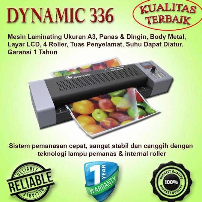 Dynamic 336 Mesin Laminating A3 Body Metal, Laminasi Panas Dan Dingin