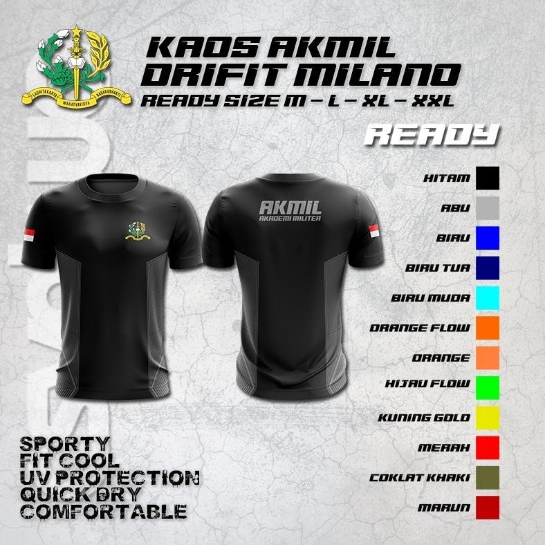 ''Terlaris" Kaos Jersey Akmil / Kaos Akmil Bahan Dryfit Milano Premium / Kaos Jersey Akmil